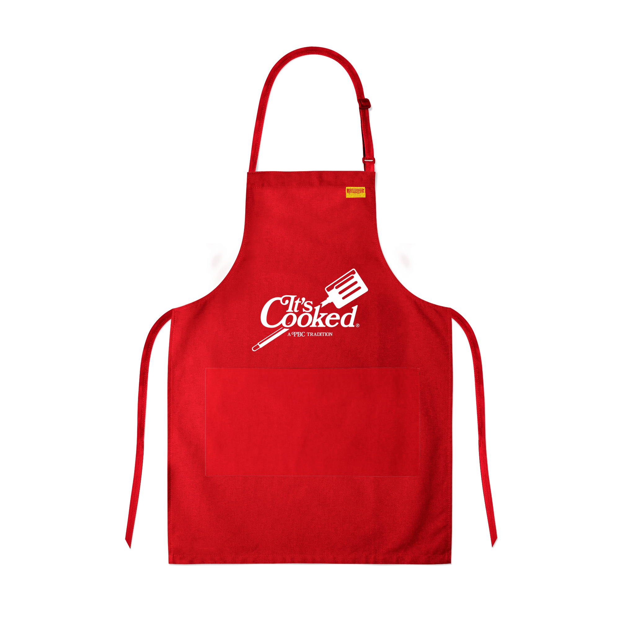 PBC "Its Cooked" apron - red